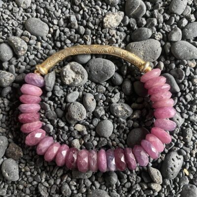 10mm Ruby Bracelet in Gold