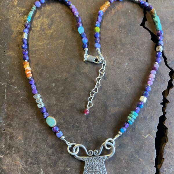 Purple Turquoise Silver Spirit Lock