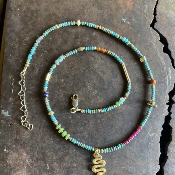 Sale 2023 Slithering Snake Turquoise Necklace #160
