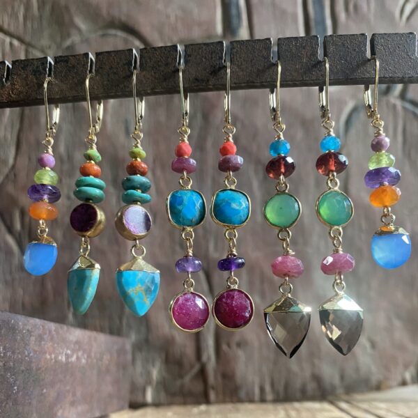 Chalcedony Drop with Happy Colors