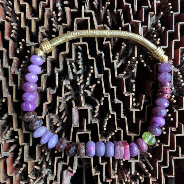 Purple Passion Gold Stretch Bracelet