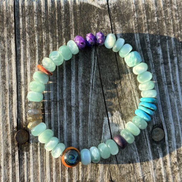 Green Moonstone Stretch Bracelet