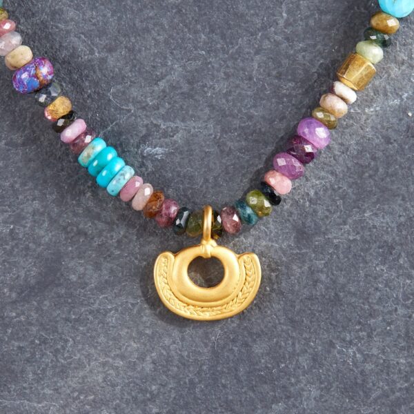 Tourmaline Gold Margaritaville with Columbian Pendant Necklace