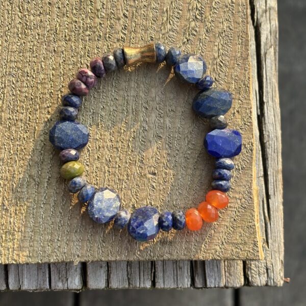 One of a Kind Lapis Oval Stretch Bracelet