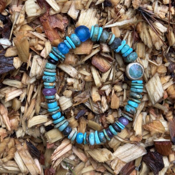 Rainy Day in June One of a Kind Turquoise Bracelet #2