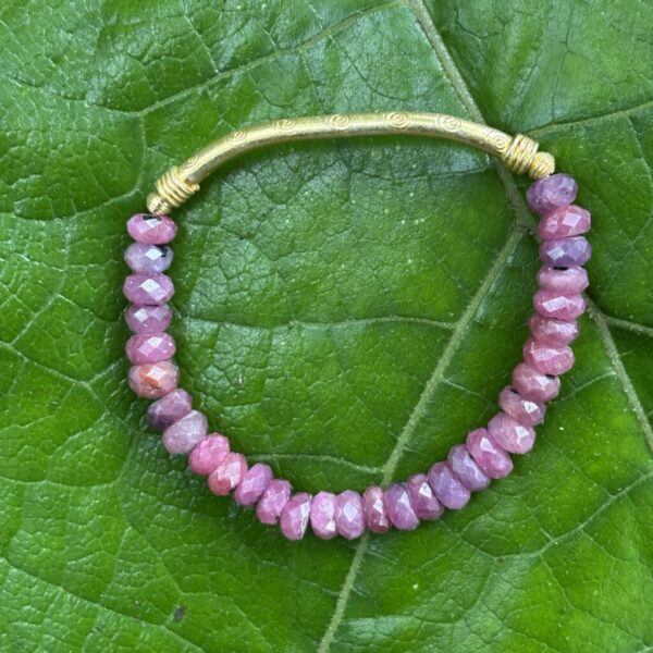 Rainy Day In June Gold Ruby Sale Bracelet