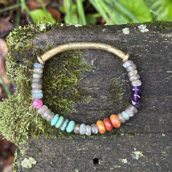Rainy Day in June Labradorite Gold Bracelet
