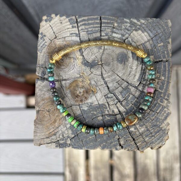 Small Dark Turquoise with Turquoise Oval and Ruby