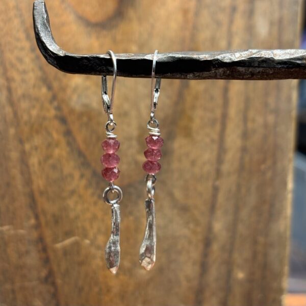 Morganite and Thai Silver Sale Earrings