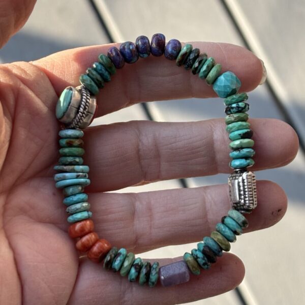 Tucson Turquoise with Tibetan Brass Beads
