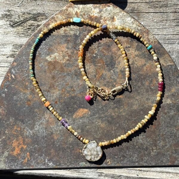 No Clue Druzy Necklace Sale