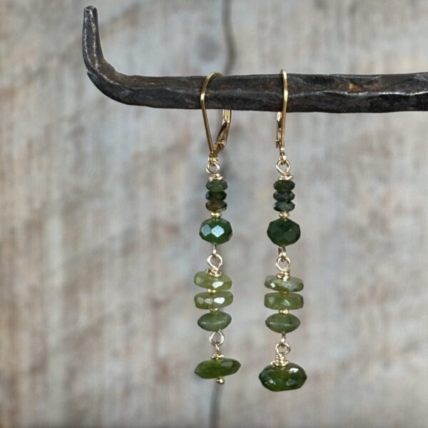 The Green Bite Me Earrings in Gold