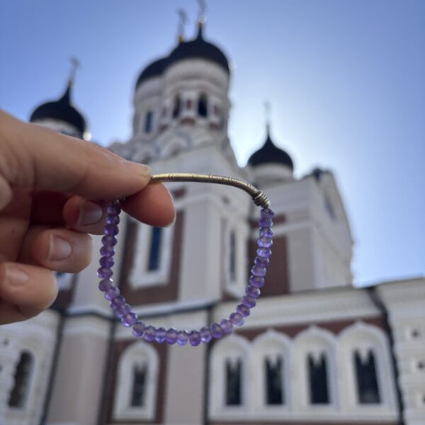 Amethyst Silver Stretch Bracelet Sale