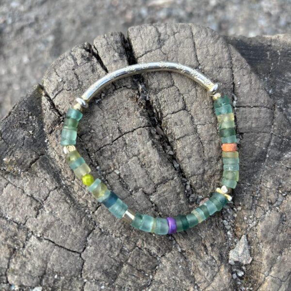 Roman Glass in Sweden Once Gold Stretch Bracelet
