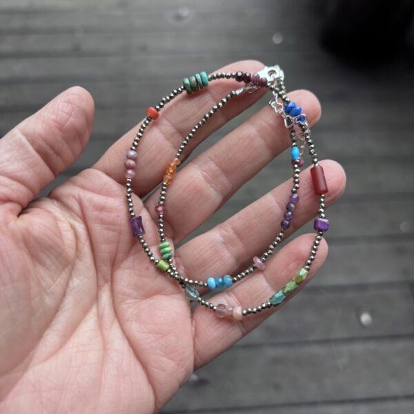 Bud and Blossom Pyrite Silver Necklace