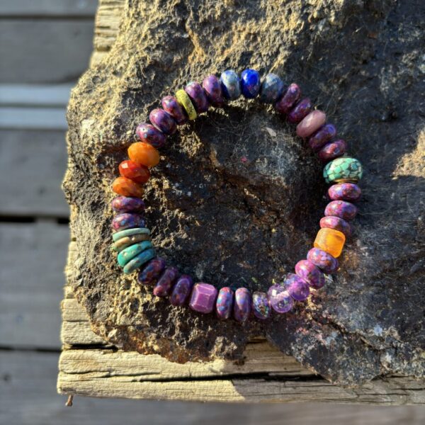 One of a Kind Kingman Mine Purple Turquoise Bracelet