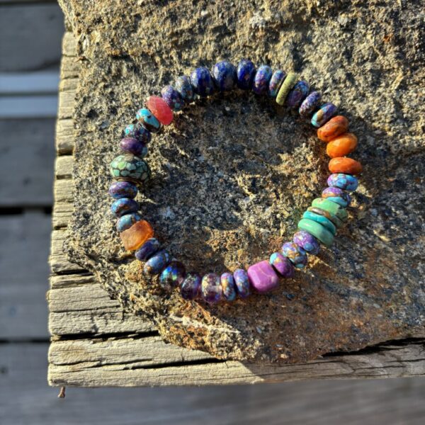 One of a Kind Kingman Mine Purple Turquoise with Blues