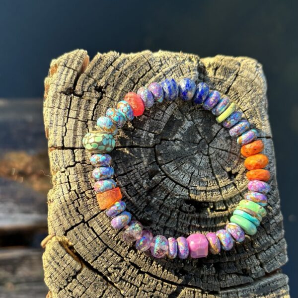 One of a Kind Kingman Mine Purple Turquoise with Blues
