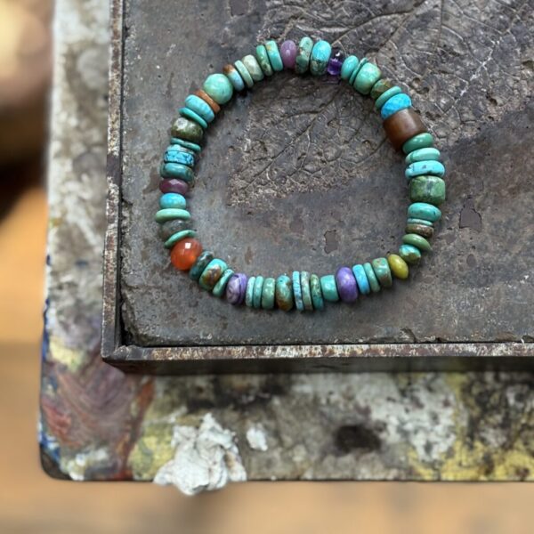 One of a Kind Clean Up the Desk Bracelet with Amber