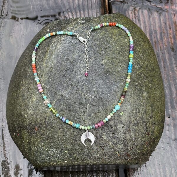 Out to Lunch Turquoise Silver Necklace