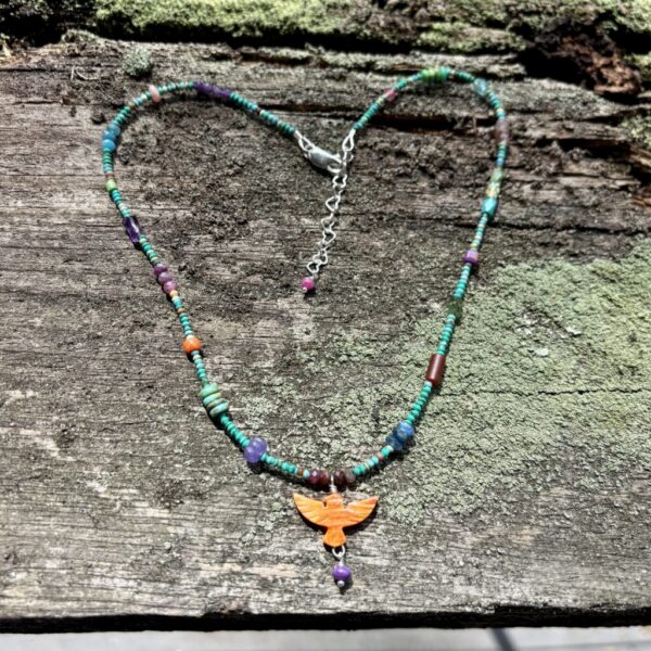Turquoise Silver Bud with Spiny Oyster Thunderbird