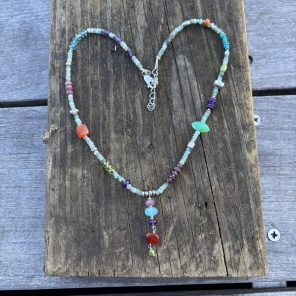 One of a Kind Spring Fling Silver Necklace